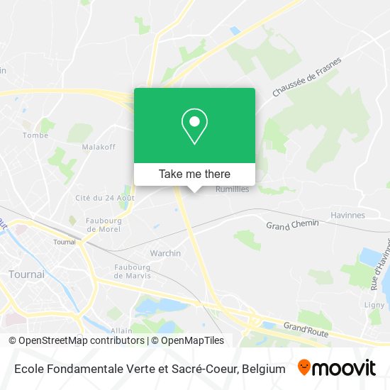 Ecole Fondamentale Verte et Sacré-Coeur map