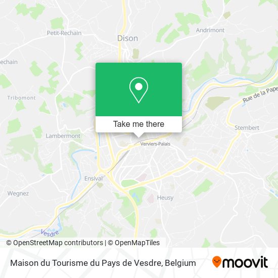 Maison du Tourisme du Pays de Vesdre map