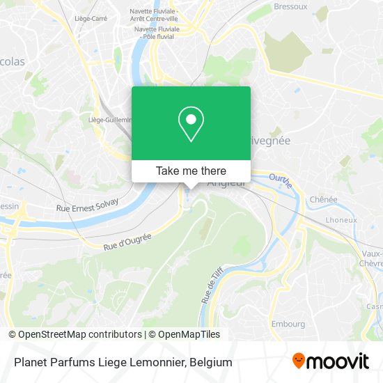 Planet Parfums Liege Lemonnier map