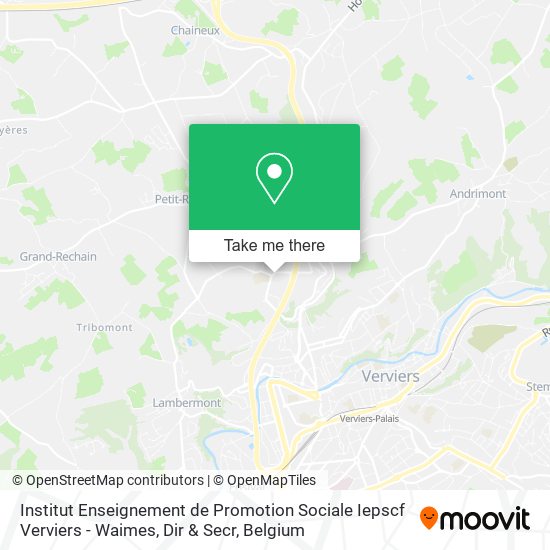 Institut Enseignement de Promotion Sociale Iepscf Verviers - Waimes, Dir & Secr map