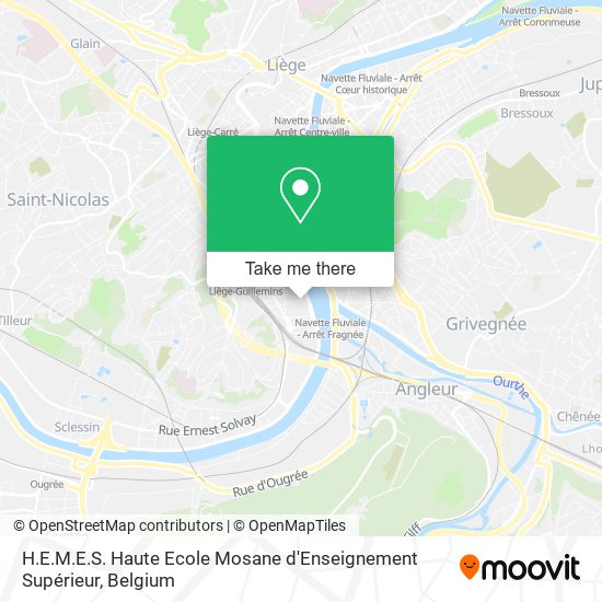 H.E.M.E.S. Haute Ecole Mosane d'Enseignement Supérieur map