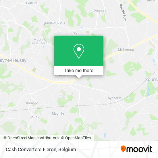 Cash Converters Fleron map