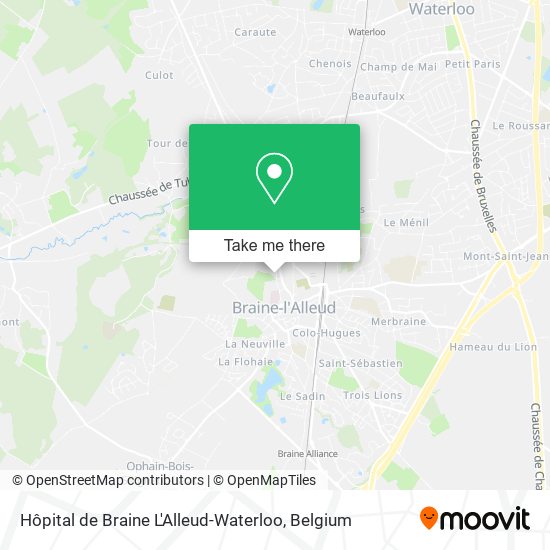 Hôpital de Braine L'Alleud-Waterloo map