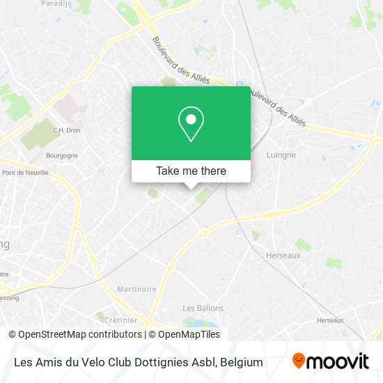 Les Amis du Velo Club Dottignies Asbl map