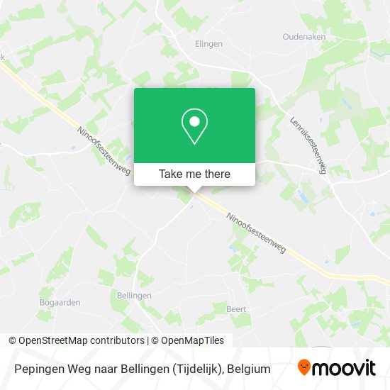 Pepingen Weg naar Bellingen (Tijdelijk) plan