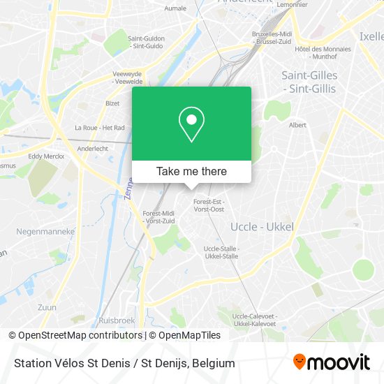 Station Vélos St Denis / St Denijs map