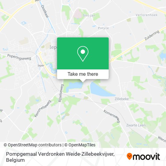 Pompgemaal Verdronken Weide-Zillebeekvijver map