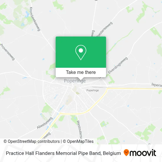 Practice Hall Flanders Memorial Pipe Band map
