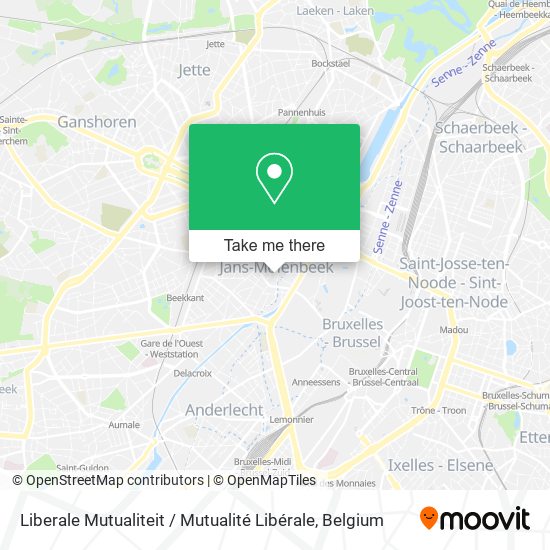 Liberale Mutualiteit / Mutualité Libérale map