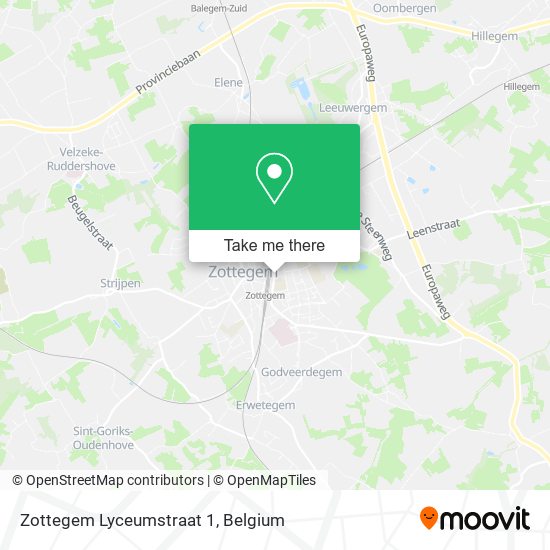 Zottegem Lyceumstraat 1 map