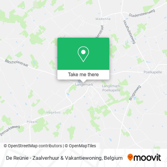 De Reünie - Zaalverhuur & Vakantiewoning map