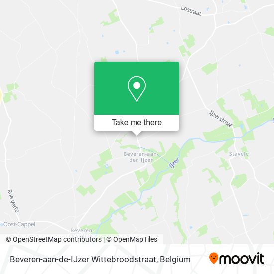 Beveren-aan-de-IJzer Wittebroodstraat map