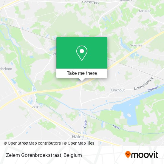Zelem Gorenbroekstraat map