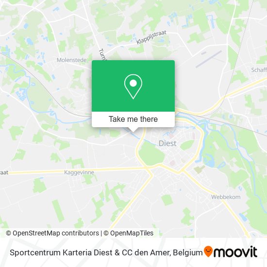 Sportcentrum Karteria Diest & CC den Amer map