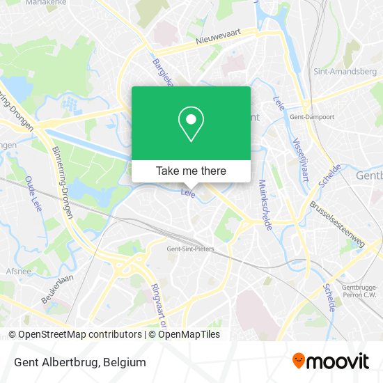 Gent Albertbrug map