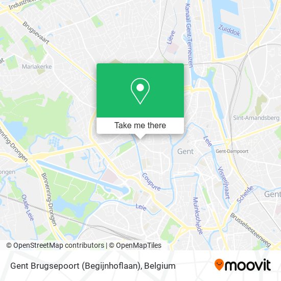 Gent Brugsepoort (Begijnhoflaan) map