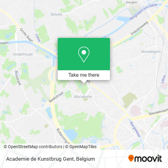 Academie de Kunstbrug Gent map
