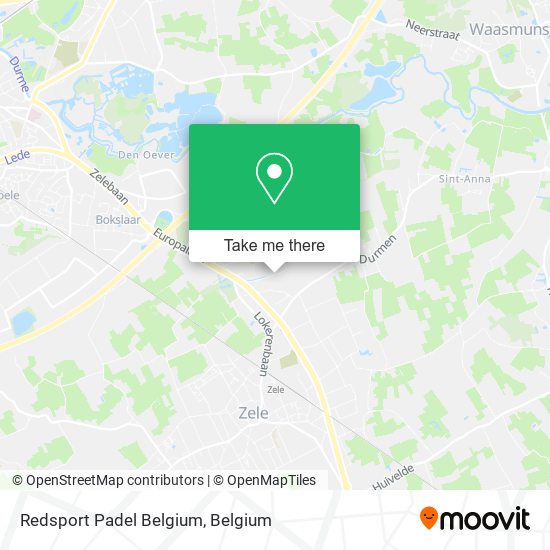 Redsport Padel Belgium map