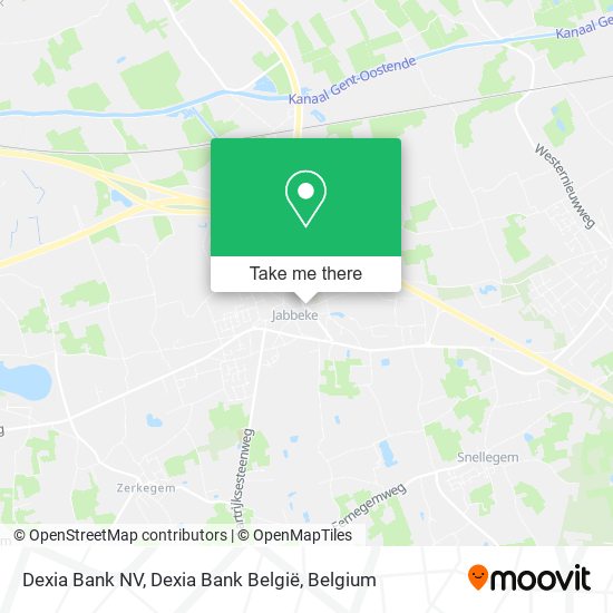 Dexia Bank NV, Dexia Bank België map