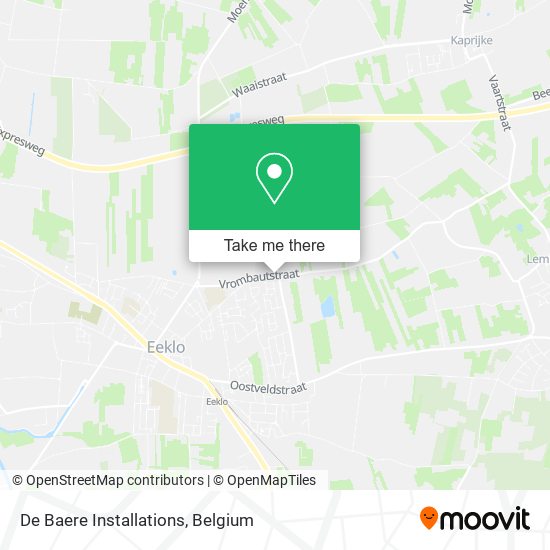 De Baere Installations map