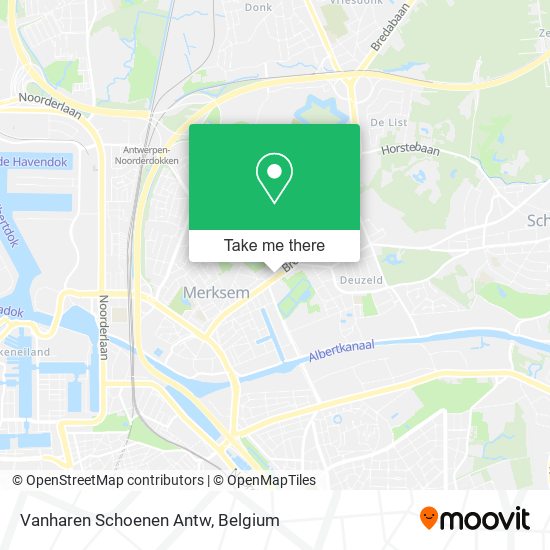 Vanharen Schoenen Antw map