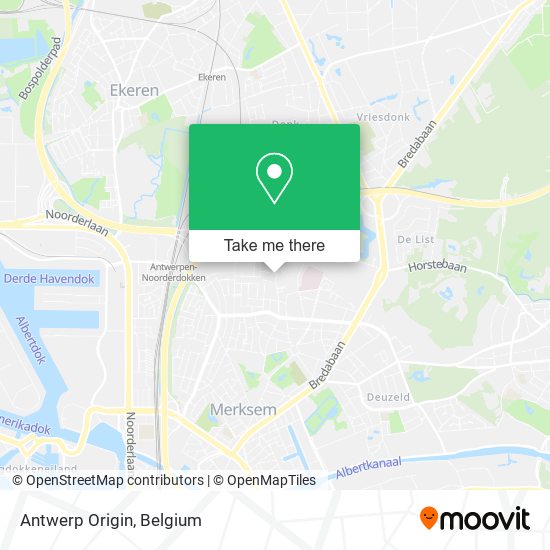 Antwerp Origin map