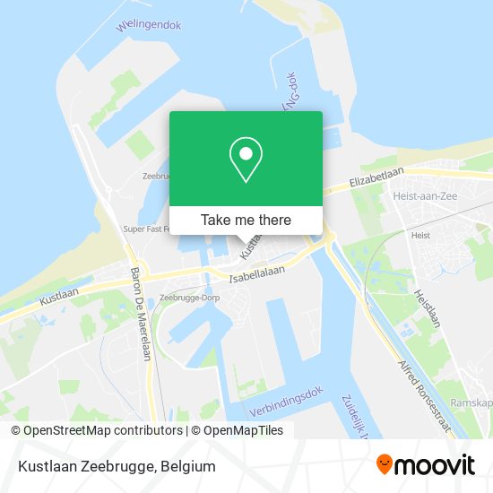 Kustlaan Zeebrugge map