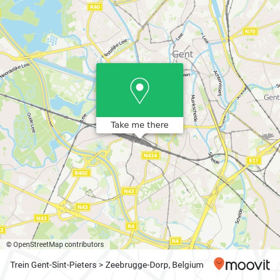Trein Gent-Sint-Pieters > Zeebrugge-Dorp plan