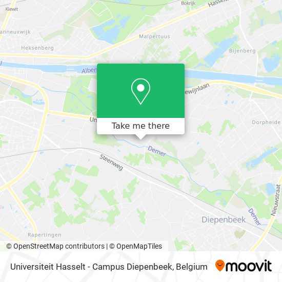 Universiteit Hasselt - Campus Diepenbeek plan