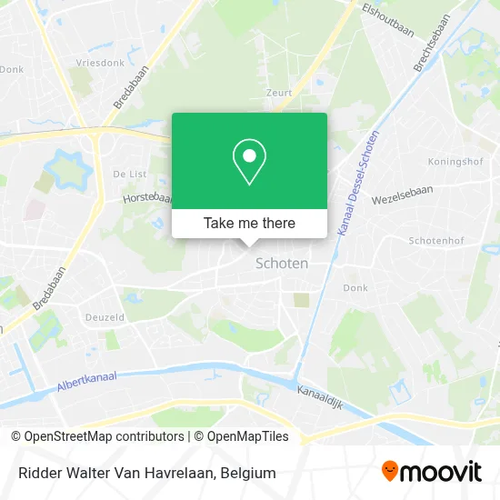 Ridder Walter Van Havrelaan map