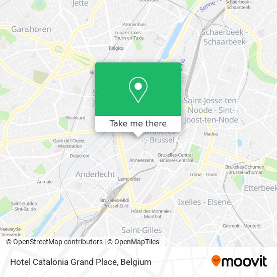 Hotel Catalonia Grand Place map