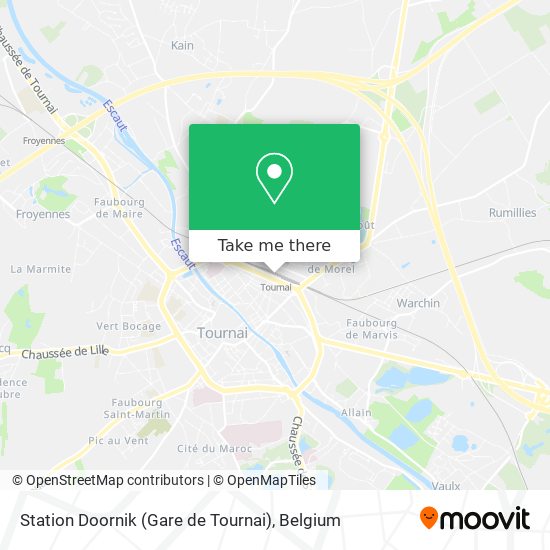 Station Doornik (Gare de Tournai) plan
