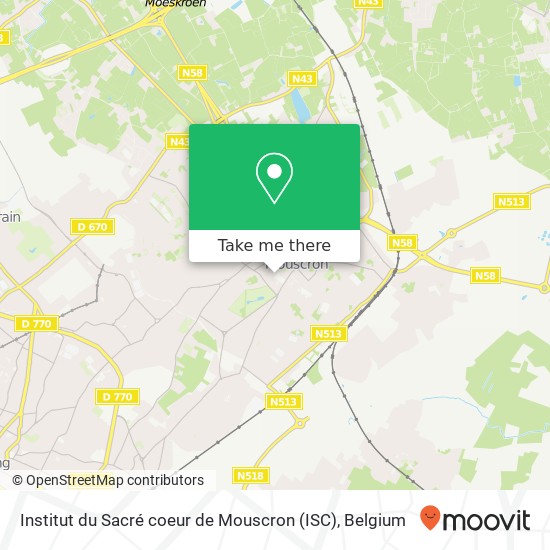 Institut du Sacré coeur de Mouscron (ISC) map