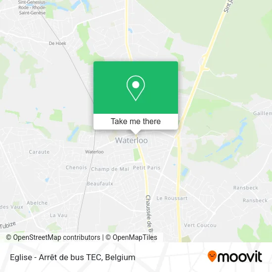 Eglise - Arrêt de bus TEC map