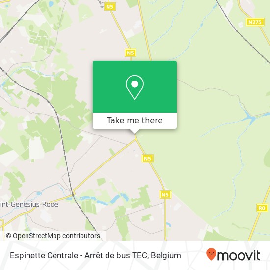 Espinette Centrale - Arrêt de bus TEC map