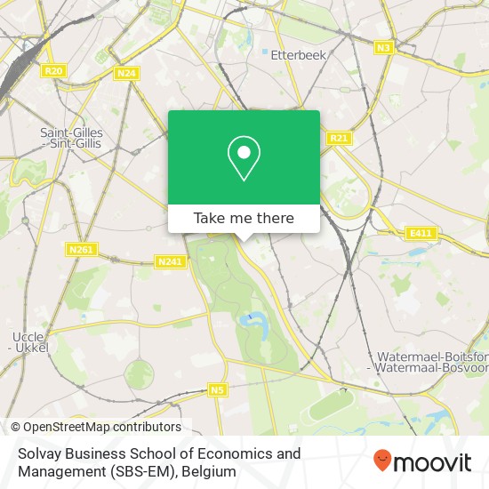 Solvay Business School of Economics and Management (SBS-EM) map