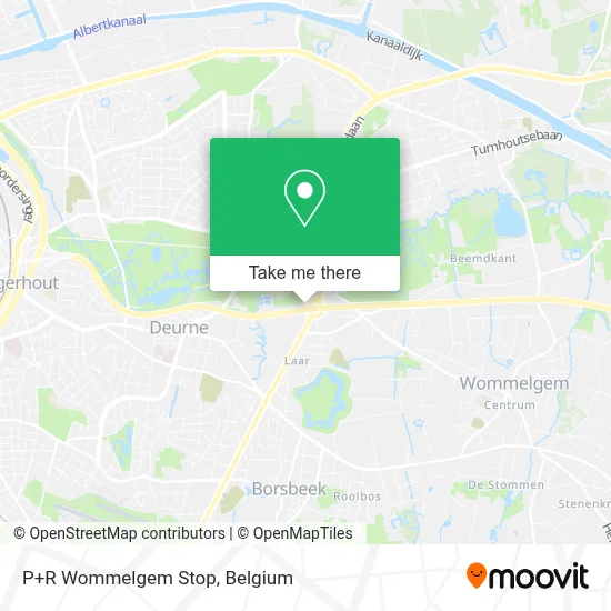 P+R Wommelgem Stop map