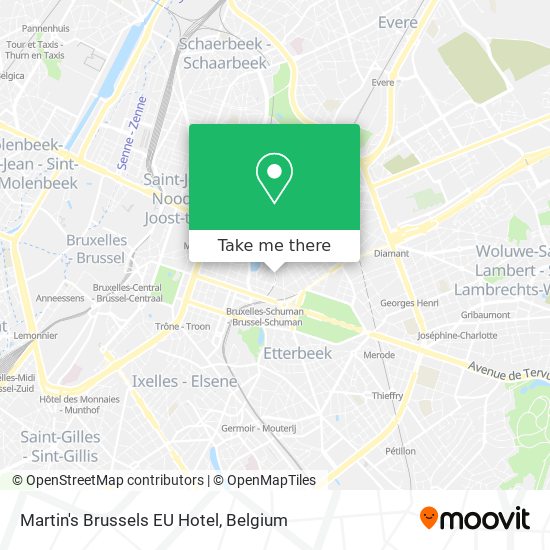 Martin's Brussels EU Hotel map