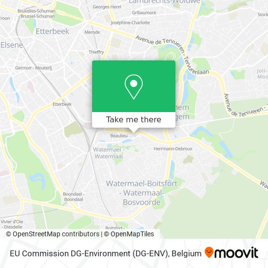 EU Commission DG-Environment (DG-ENV) map