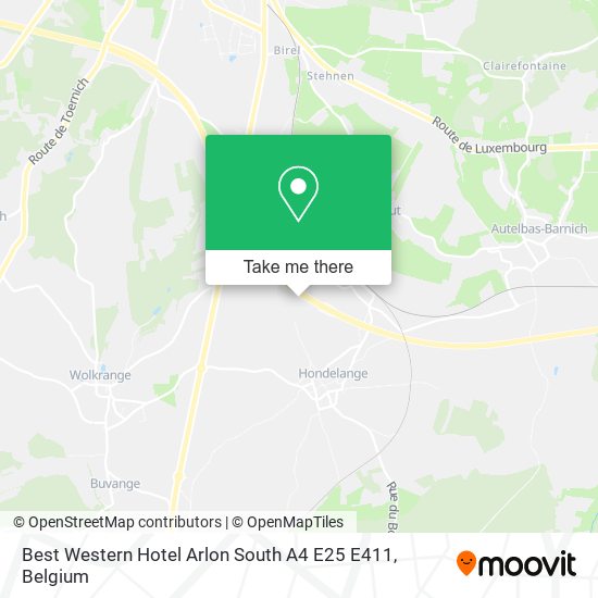 Best Western Hotel Arlon South A4 E25 E411 plan