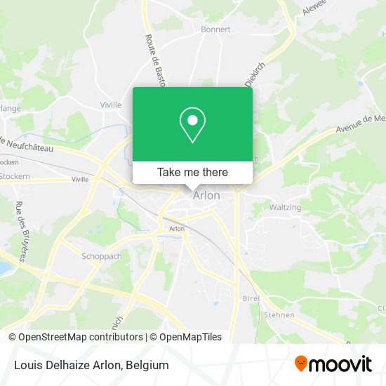 Louis Delhaize Arlon map