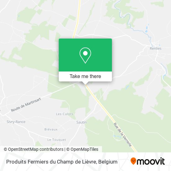 Produits Fermiers du Champ de Lièvre map