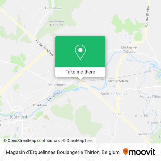 Magasin d'Erquelinnes Boulangerie Thirion plan