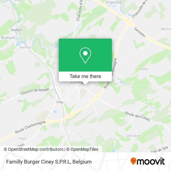 Familly Burger Ciney S.P.R.L map