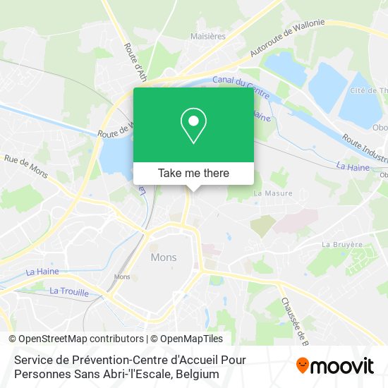 Service de Prévention-Centre d'Accueil Pour Personnes Sans Abri-'l'Escale map