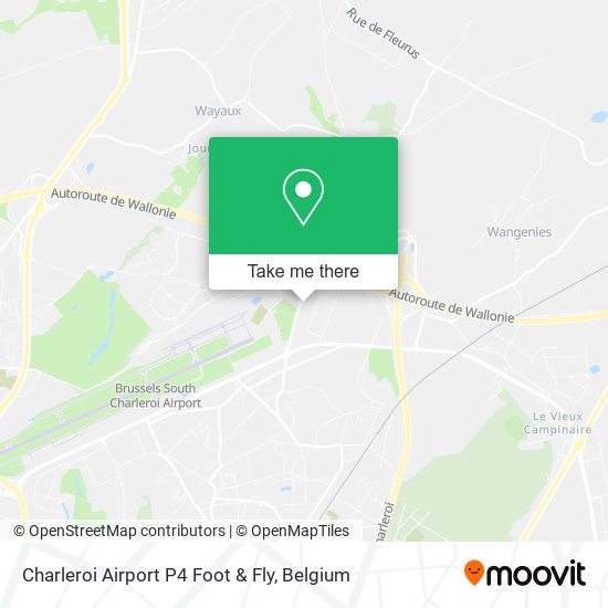 Charleroi Airport P4 Foot & Fly map