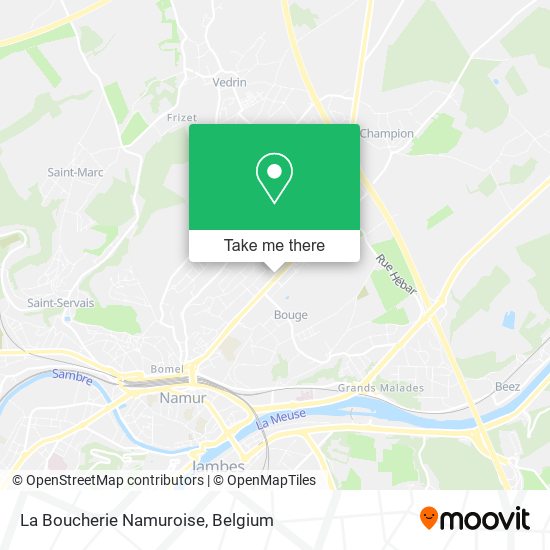 La Boucherie Namuroise map