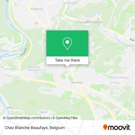 Chez Blanche Beaufays map