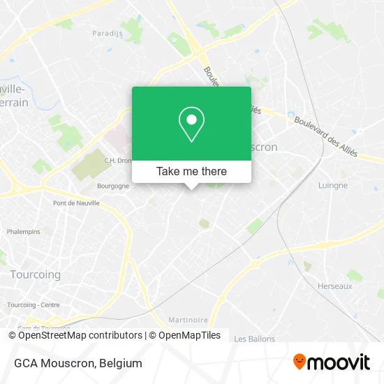 GCA Mouscron map