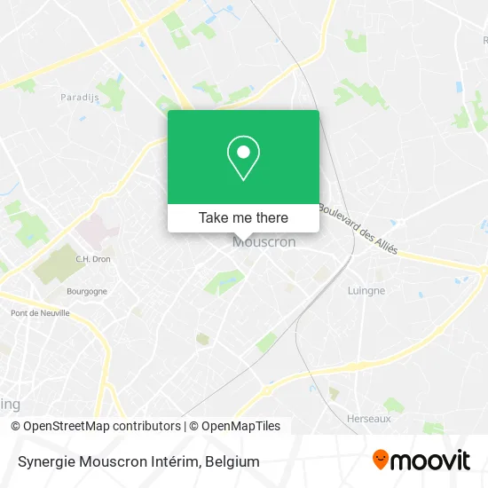 Synergie Mouscron Intérim map